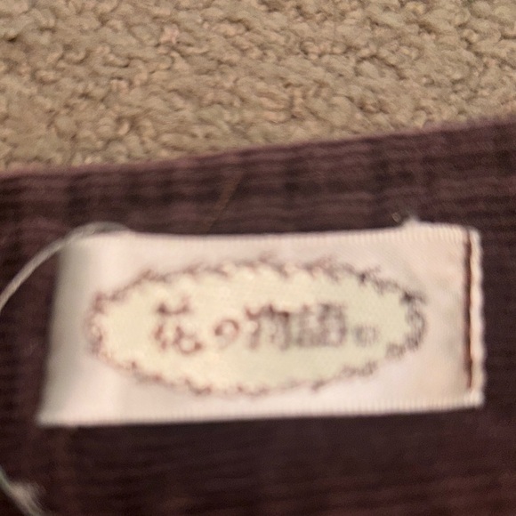 Beautiful Vintage Japanese Midi-Length Corduroy Skirt Embroidered - Picture 5 of 7